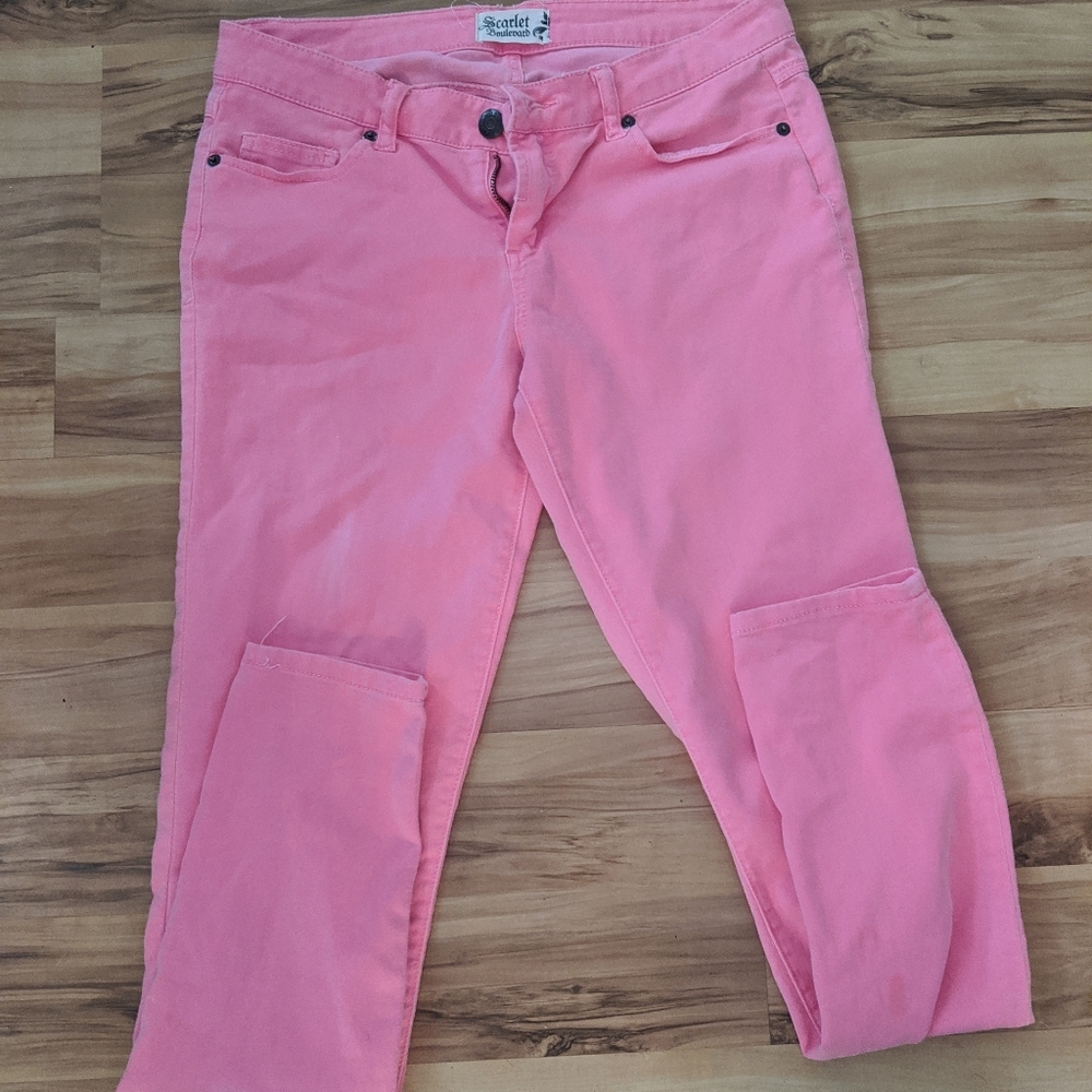 Neon pink pants